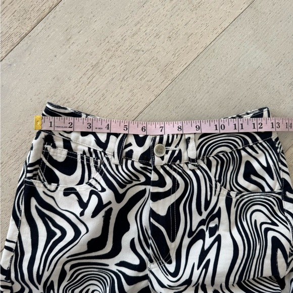 NWOT PALOMA WOOL Kelly Zebra High Waisted Straight Pants US SZ 2 /34 waist 26” - Picture 14 of 15